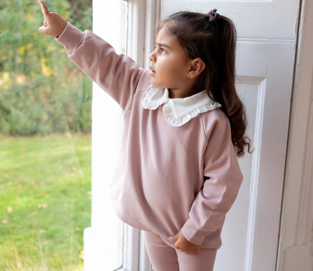 Cotton Sweatshirt in Pink