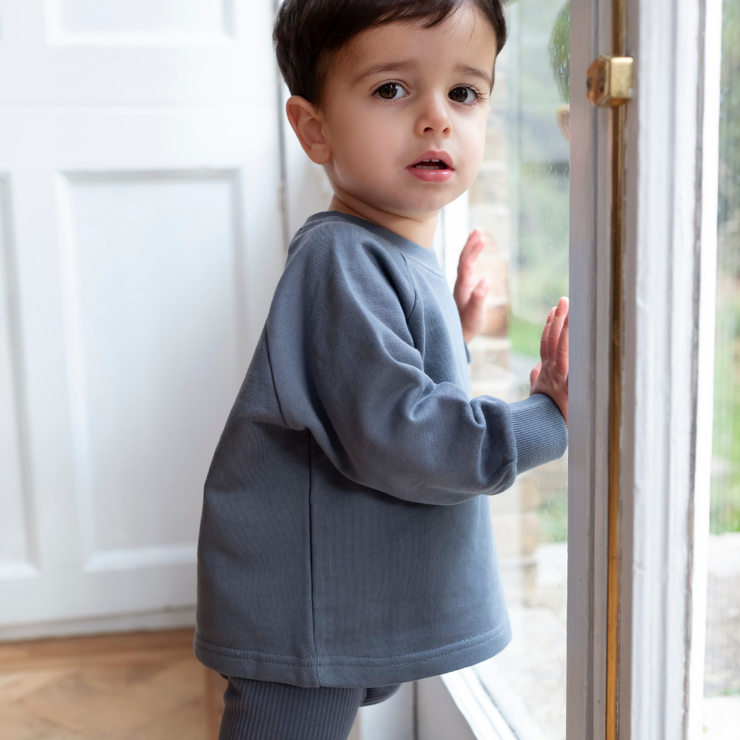 Cotton Sweatshirt in Blue