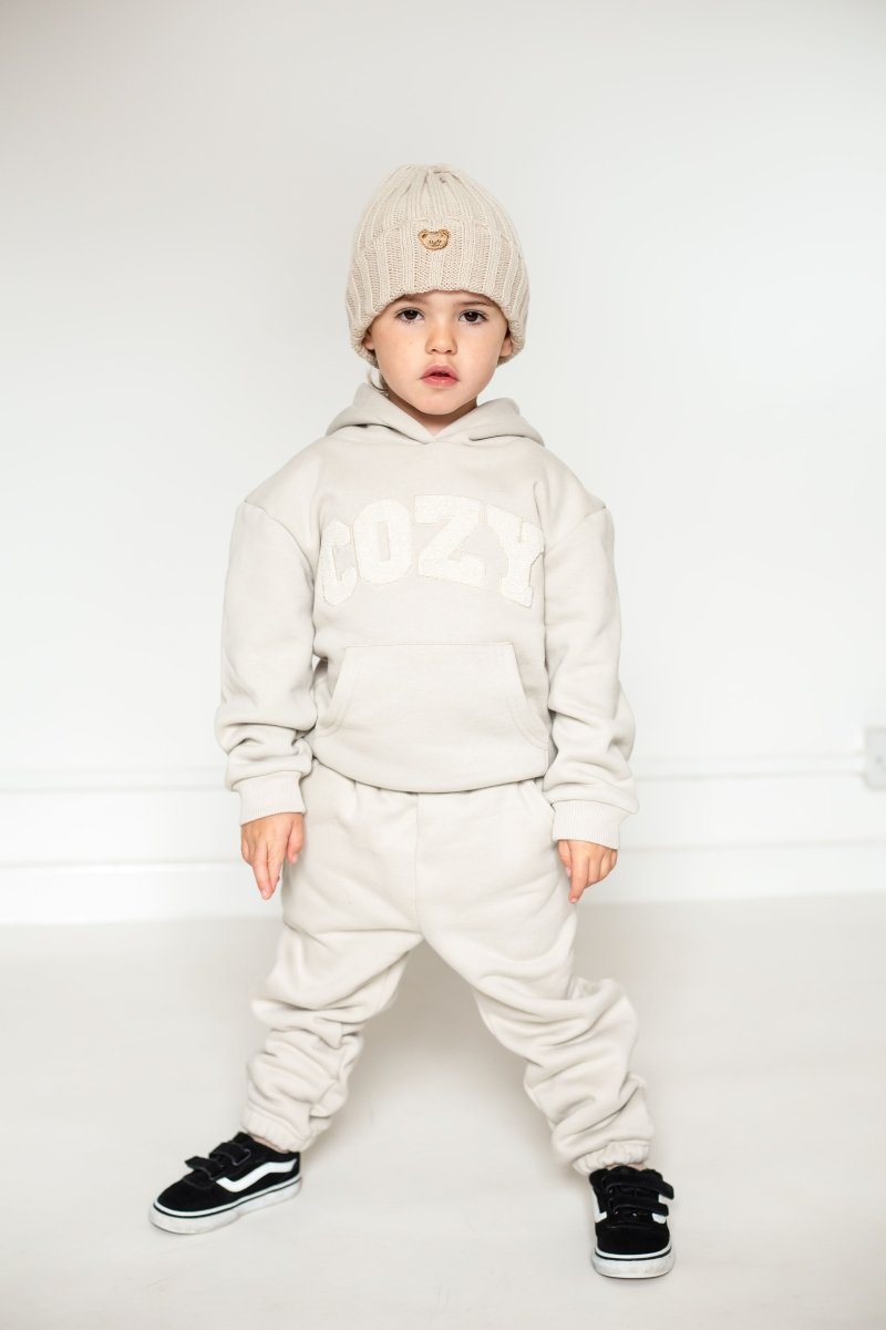 COZY Mini Tracksuit Stone Set - Cozy Crew Club