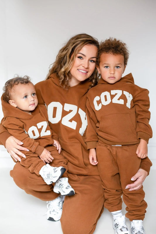 COZY Mini Tracksuit Brown - Cozy Crew Club