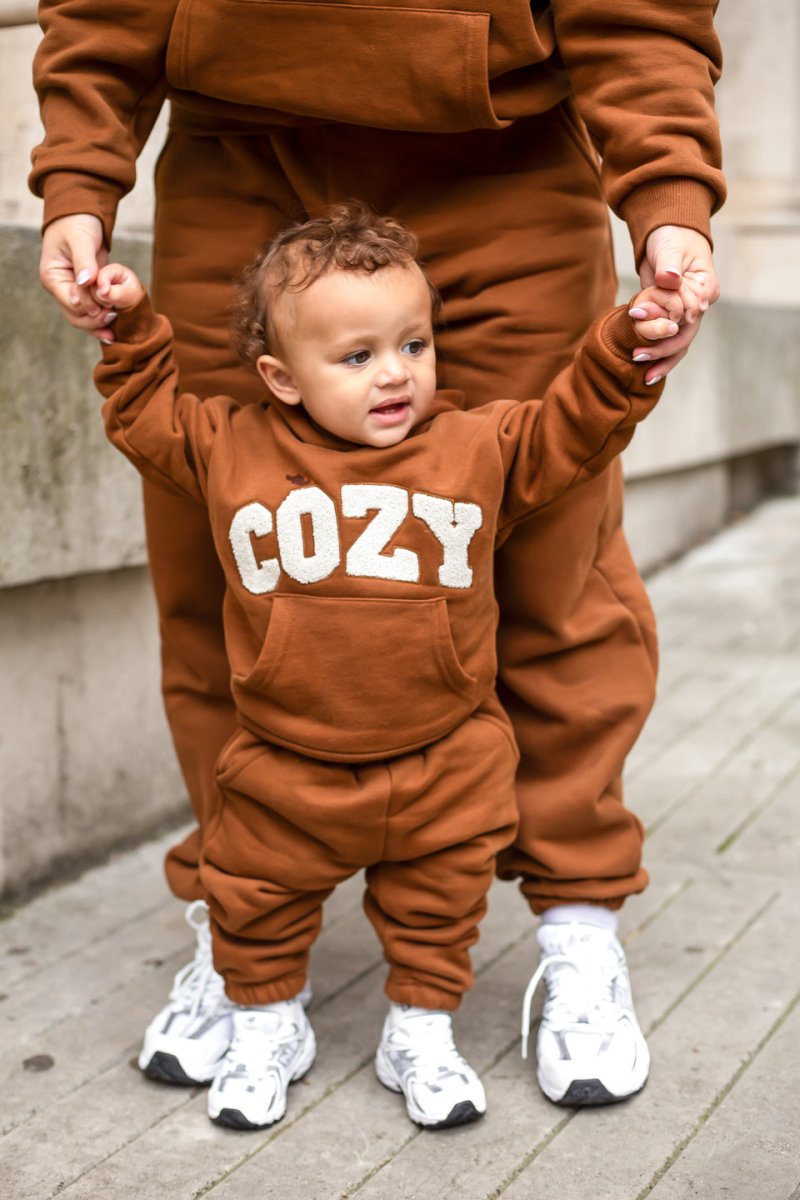 COZY Mini Tracksuit Brown - Cozy Crew Club