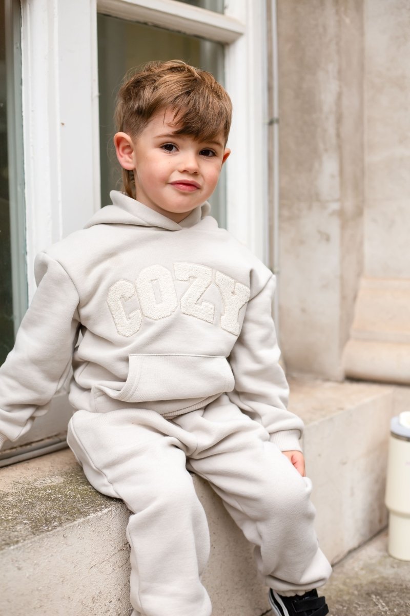 COZY Mini Tracksuit Stone Set - Cozy Crew Club