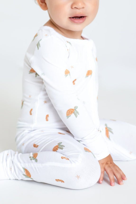 Ocean Bamboo Zip Sleepsuit One Piece - Cozy Crew Club