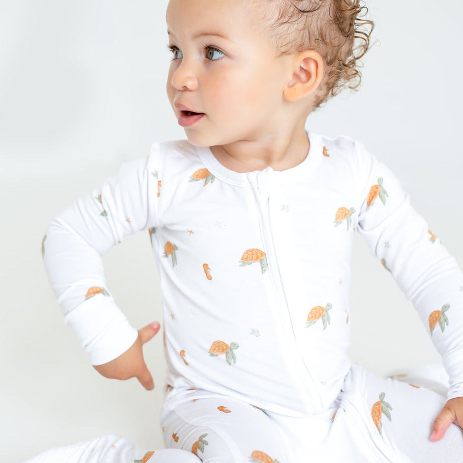 Ocean Bamboo Zip Sleepsuit One Piece