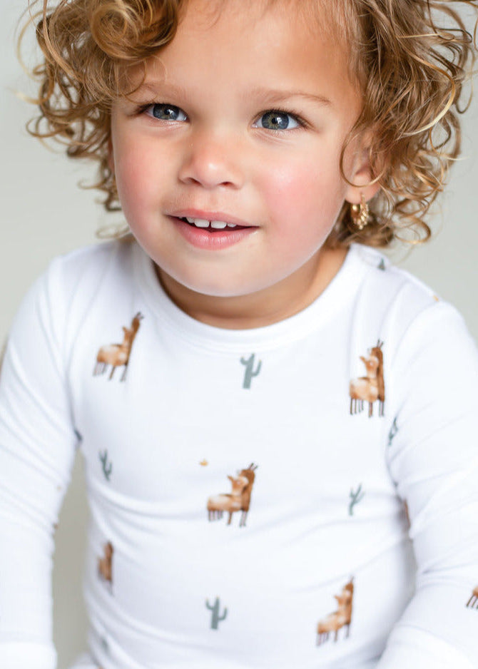 Llama Bamboo Two Piece Set Long Sleeve Pyjamas