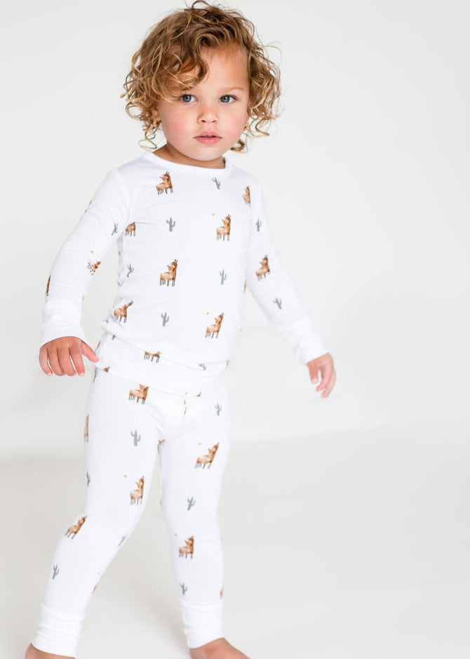 Llama Bamboo Two Piece Set Long Sleeve Pyjamas