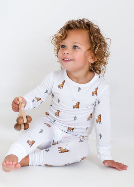 Llama Bamboo Two Piece Set Long Sleeve Pyjamas