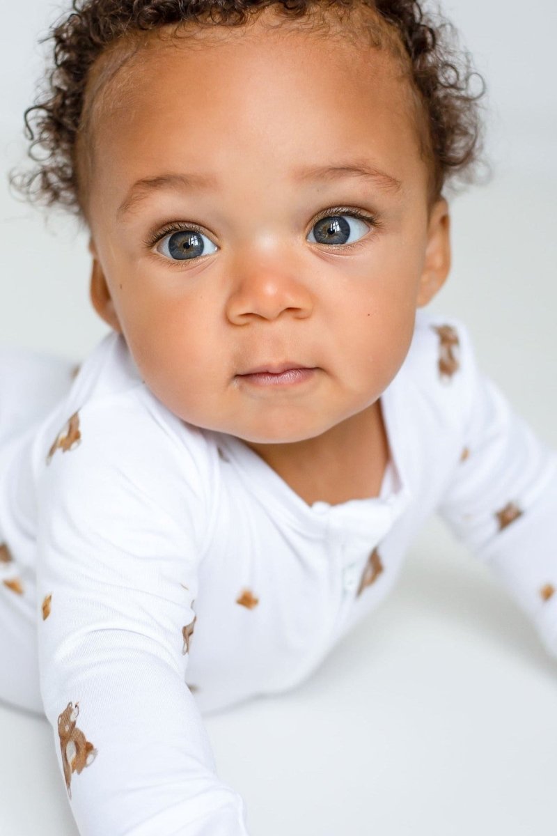 Bear Cotton Zip Sleepsuit One Piece - Cozy Crew Club