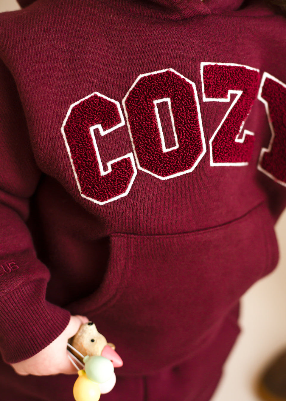Cozy Mini Tracksuit Burghundy in Red