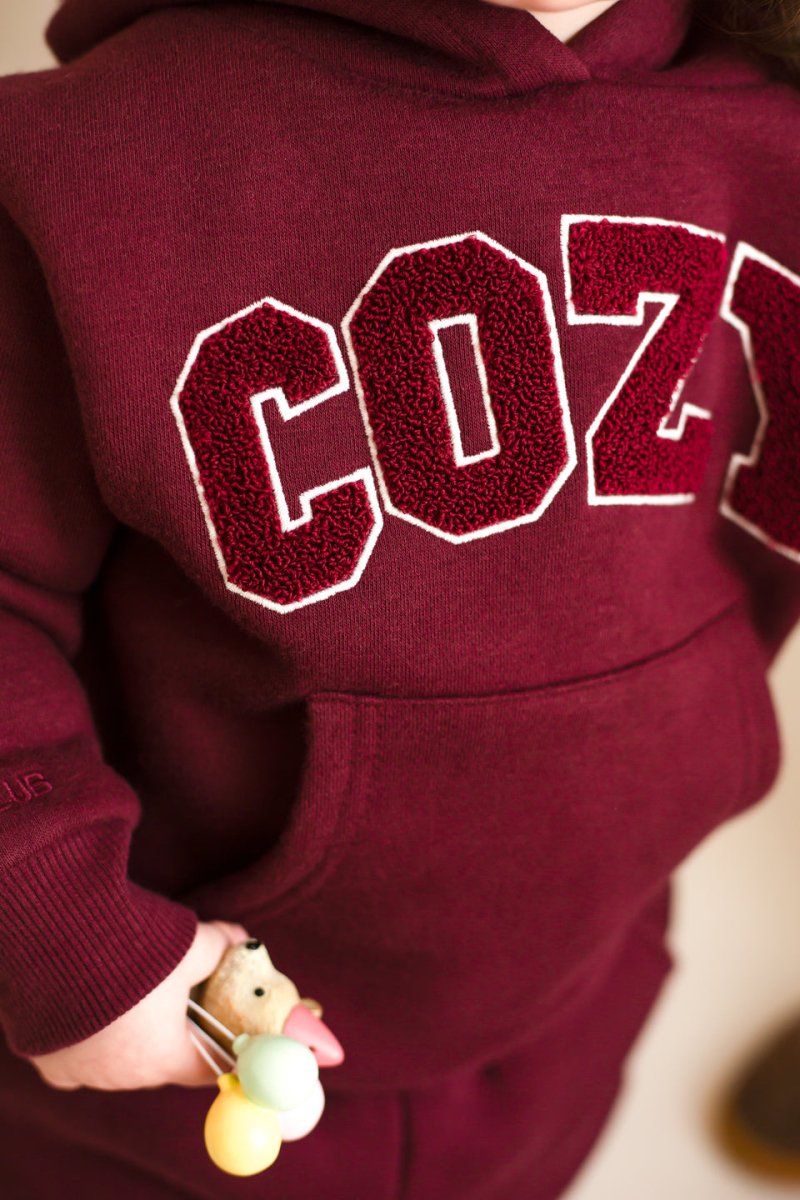 COZY Mini Tracksuit Burghundy Set - Cozy Crew Club