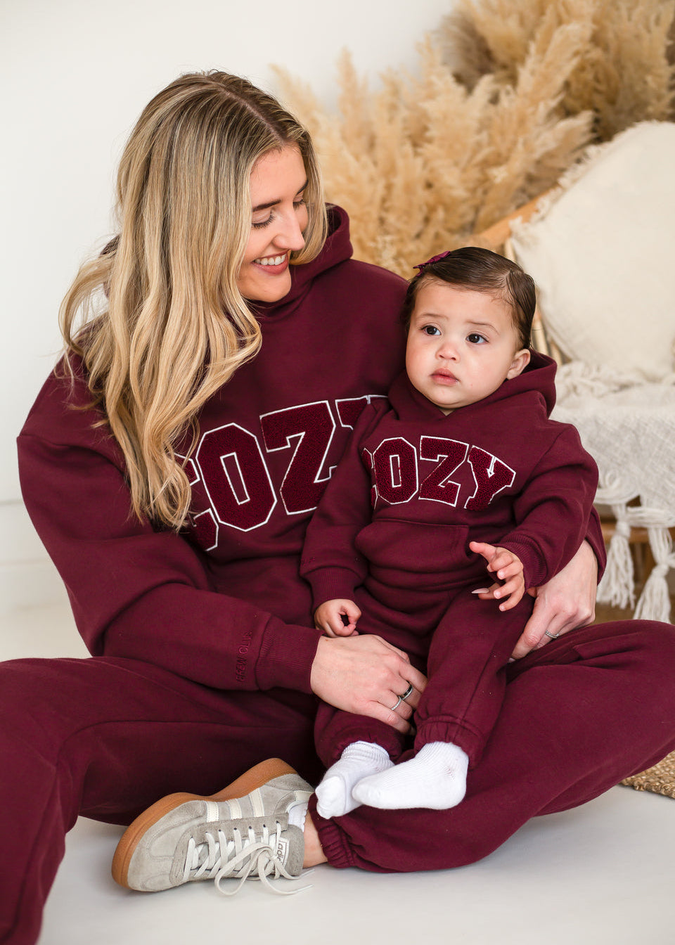 Cozy Mini Tracksuit Burghundy in Red