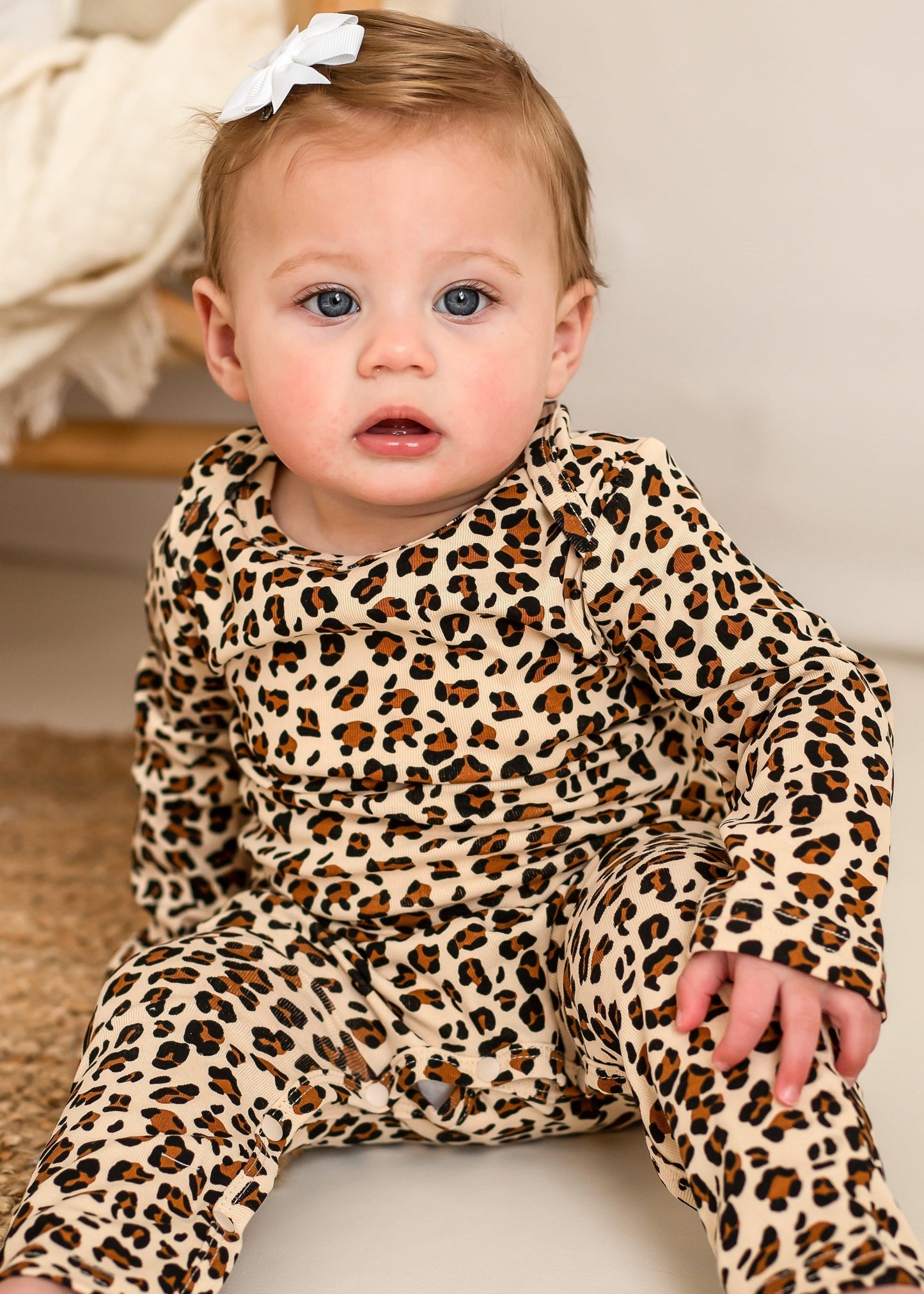 Little Wild One Leopard Print Baby Romper