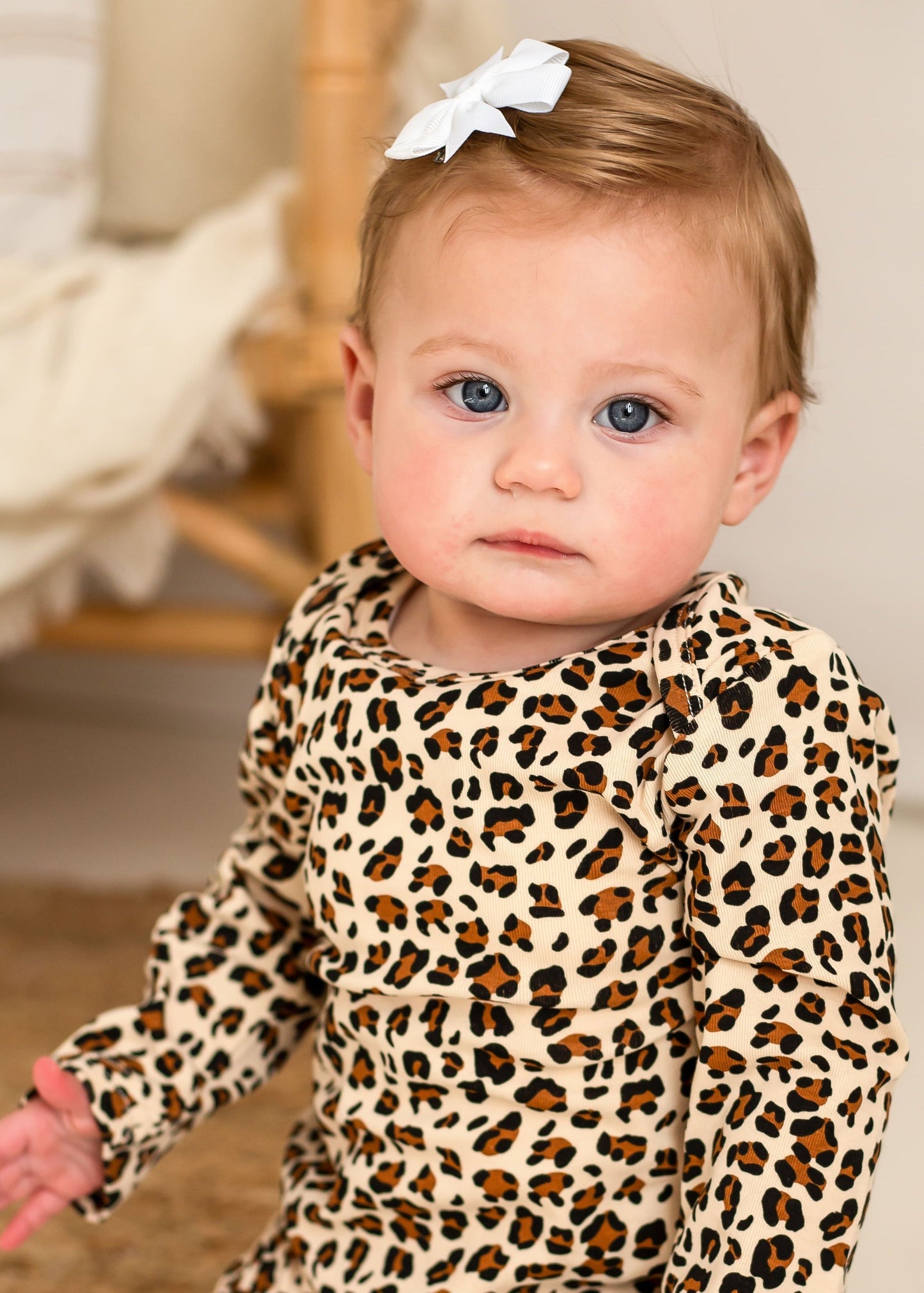 Little Wild One Leopard Print Baby Romper