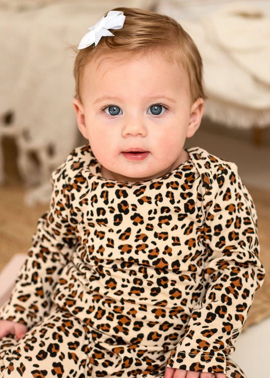 Little Wild One Leopard Print Baby Romper