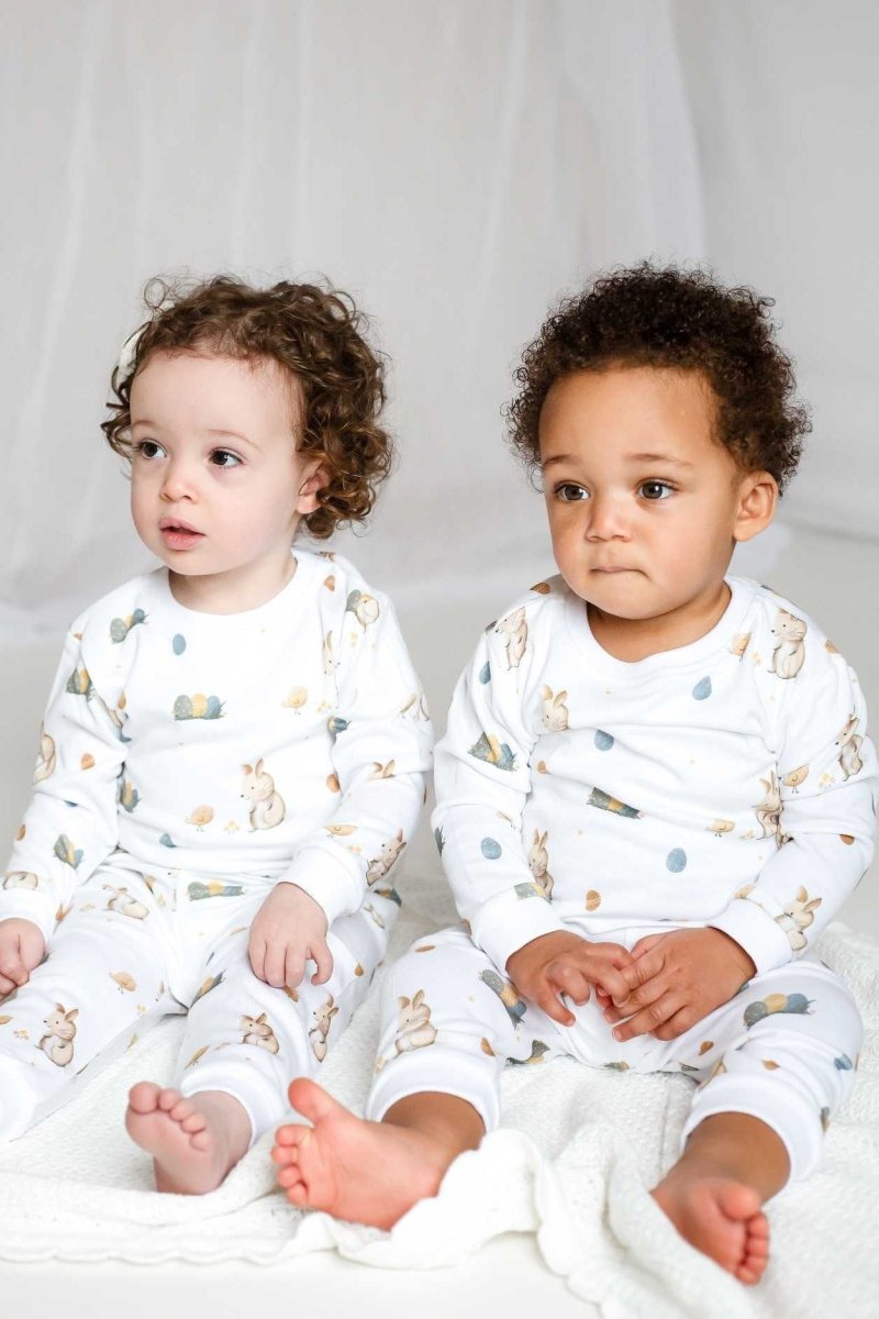 Cozy Easter Bunny Bamboo & Organic Cotton Two-Piece Set Long Sleeve Pyjamas - Cozy Crew Club