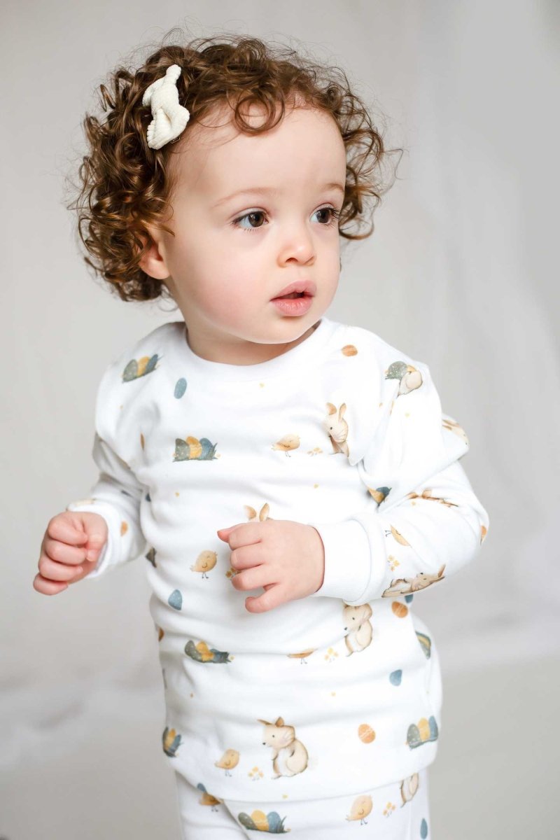 Cozy Easter Bunny Bamboo & Organic Cotton Two-Piece Set Long Sleeve Pyjamas - Cozy Crew Club