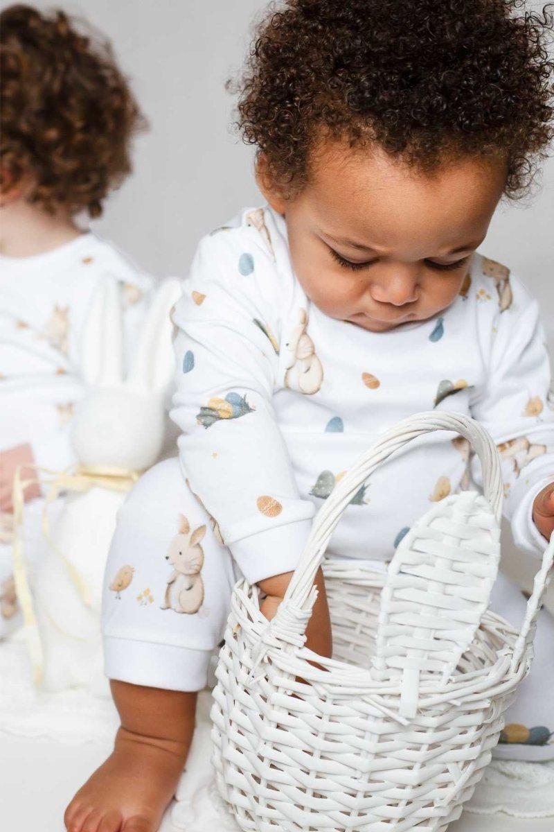 Cozy Easter Bunny Bamboo & Organic Cotton Two-Piece Set Long Sleeve Pyjamas - Cozy Crew Club