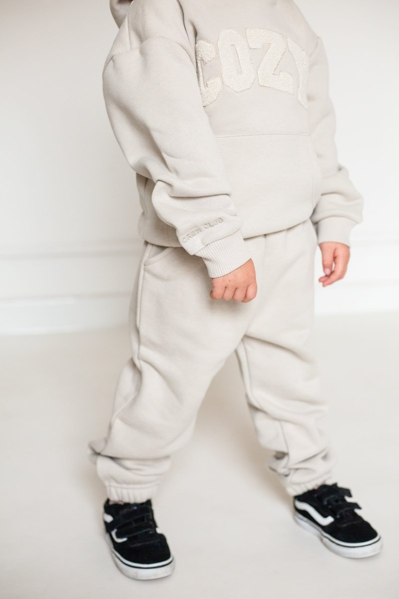 COZY Mini Tracksuit Stone Set - Cozy Crew Club