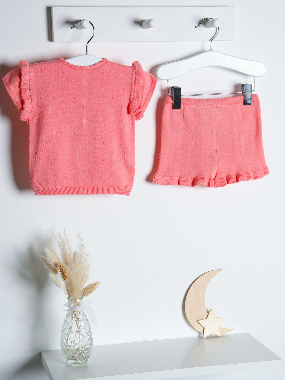 Wedoble Salmon Knitted Top & Shorts Set - Rose & Albert