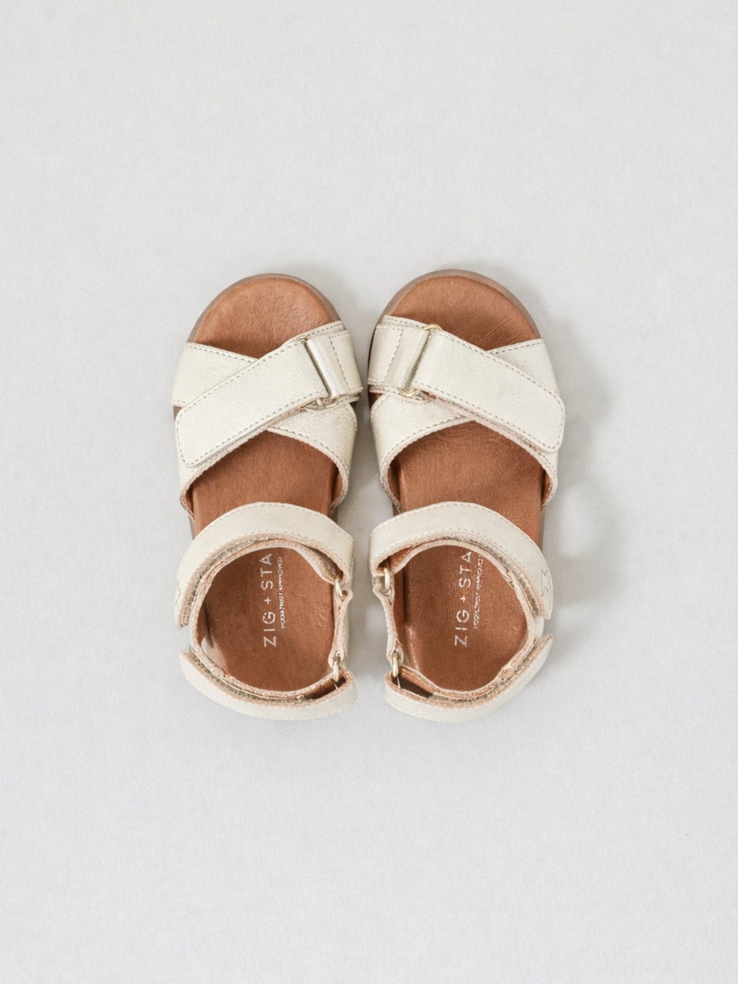 Rae Infant Cross-Strap Sandal Off White