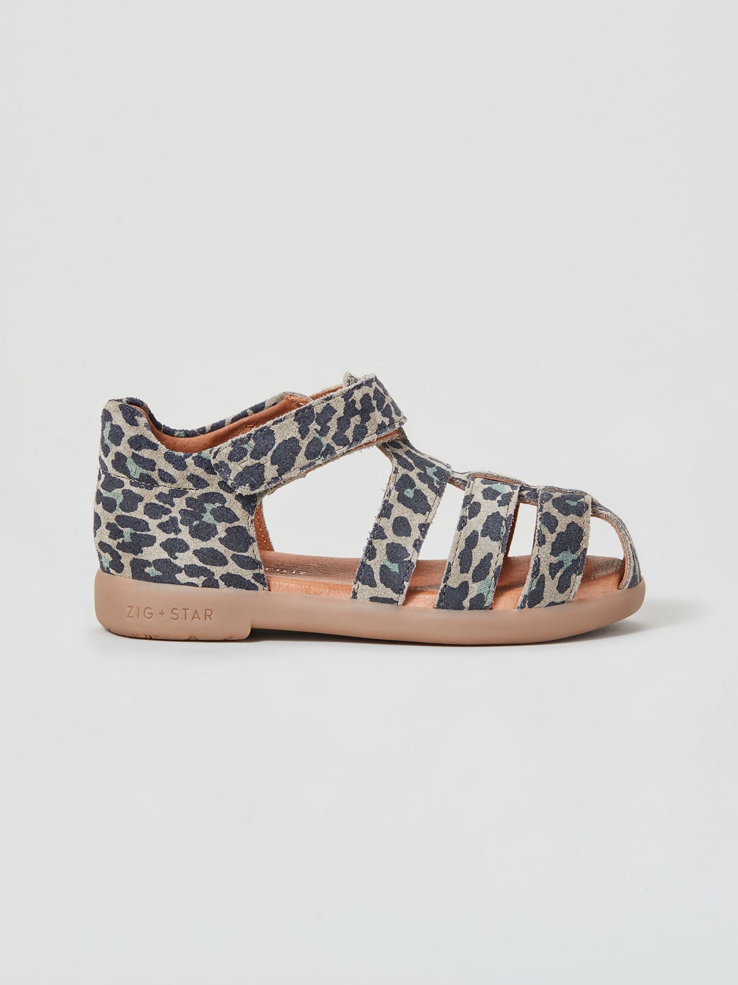 Cosmic Infant Closed-Toe Sandal Khaki Camo Animal Side
