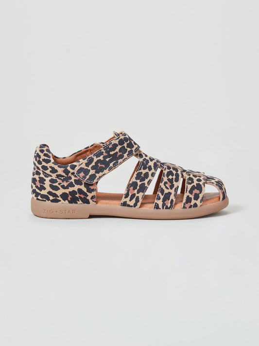 ZIG STAR COSMIC JUNIOR SANDAL NATURAL ANIMAL SIDE