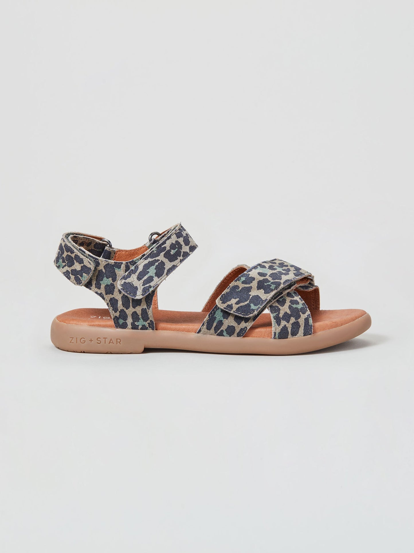 ZIG AND STAR RAE JUNIOR SANDAL KHAKI CAMO ANIMAL SIDE