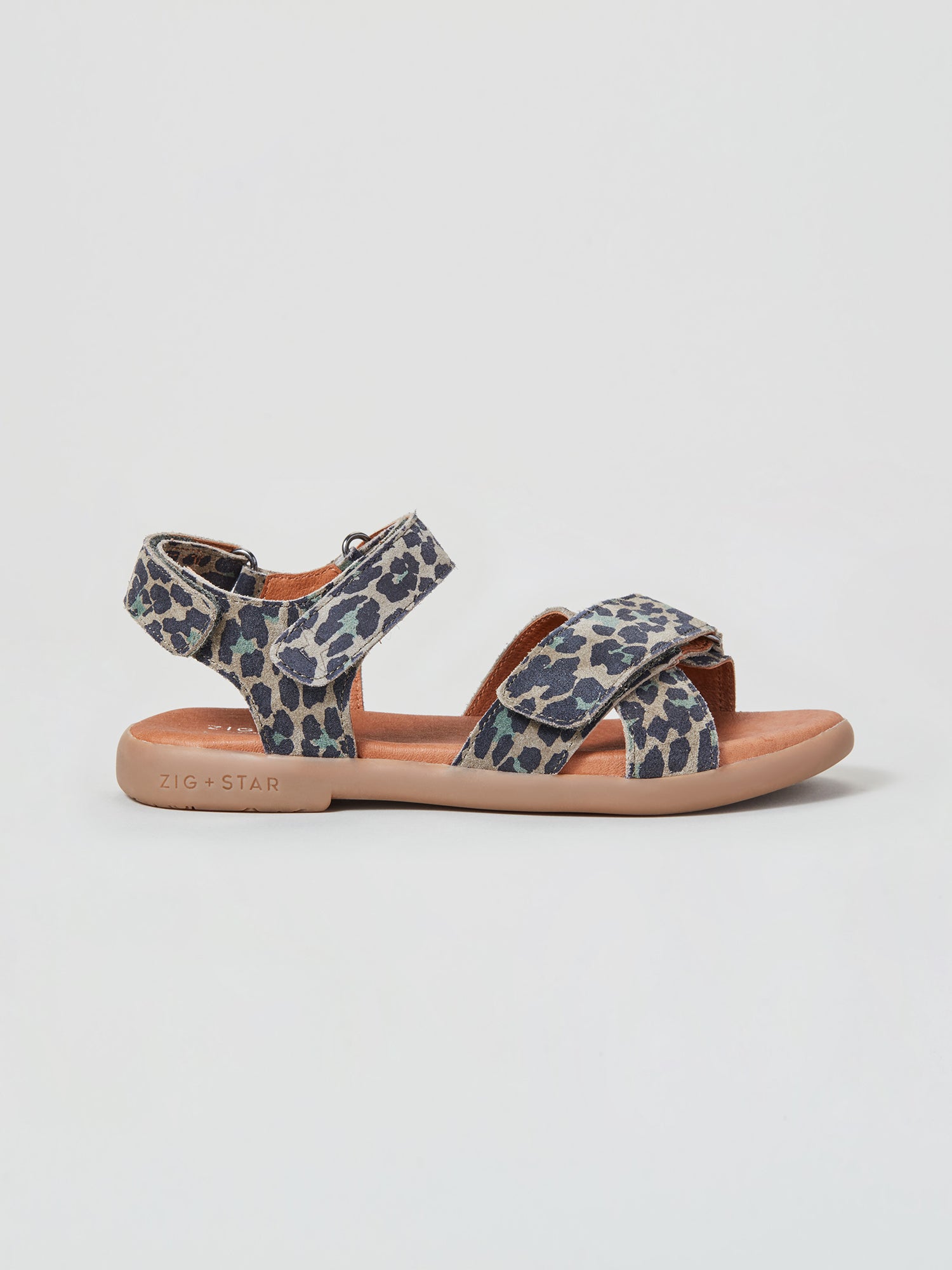ZIG AND STAR RAE JUNIOR SANDAL KHAKI CAMO ANIMAL SIDE