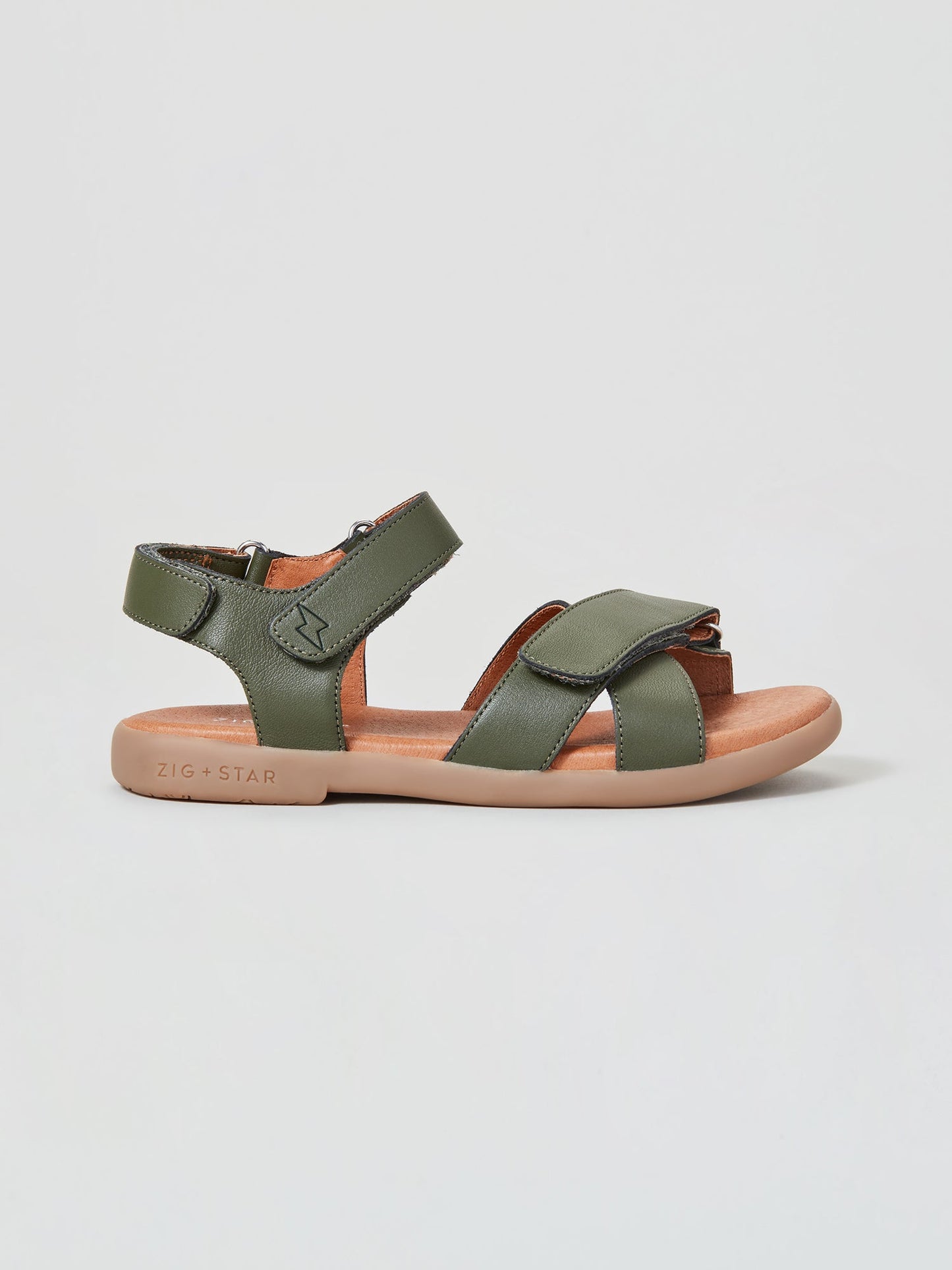 ZIG AND STAR RAE JUNIOR SANDAL KHAKI SIDE