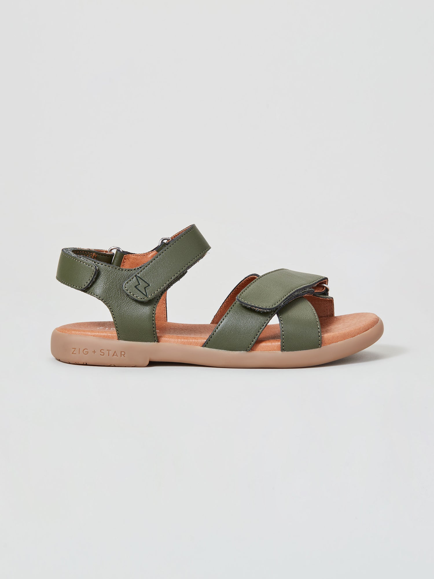 ZIG AND STAR RAE JUNIOR SANDAL KHAKI SIDE