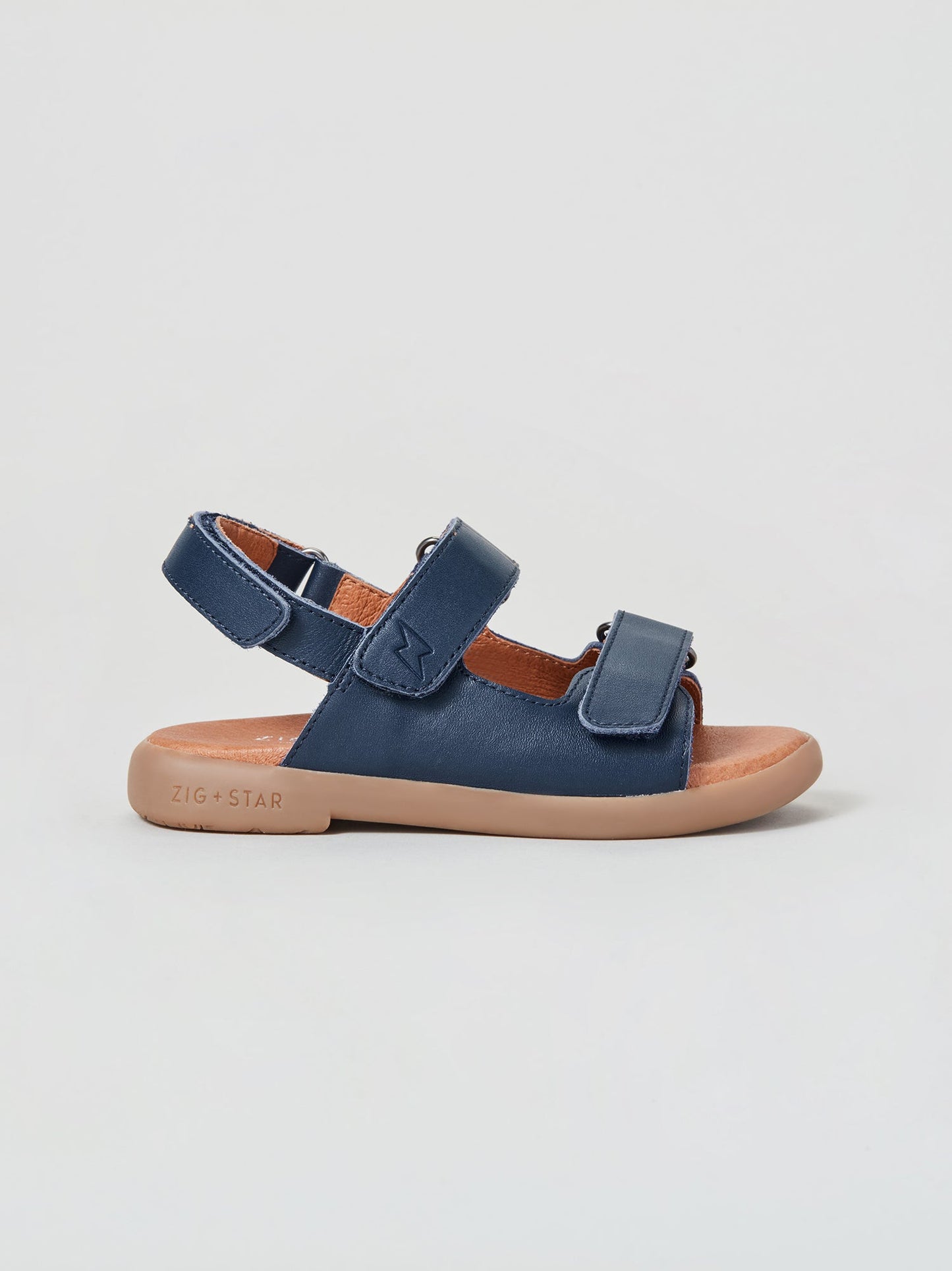 ZIG AND STAR SOLAR INFANT SANDAL NAVY SIDE