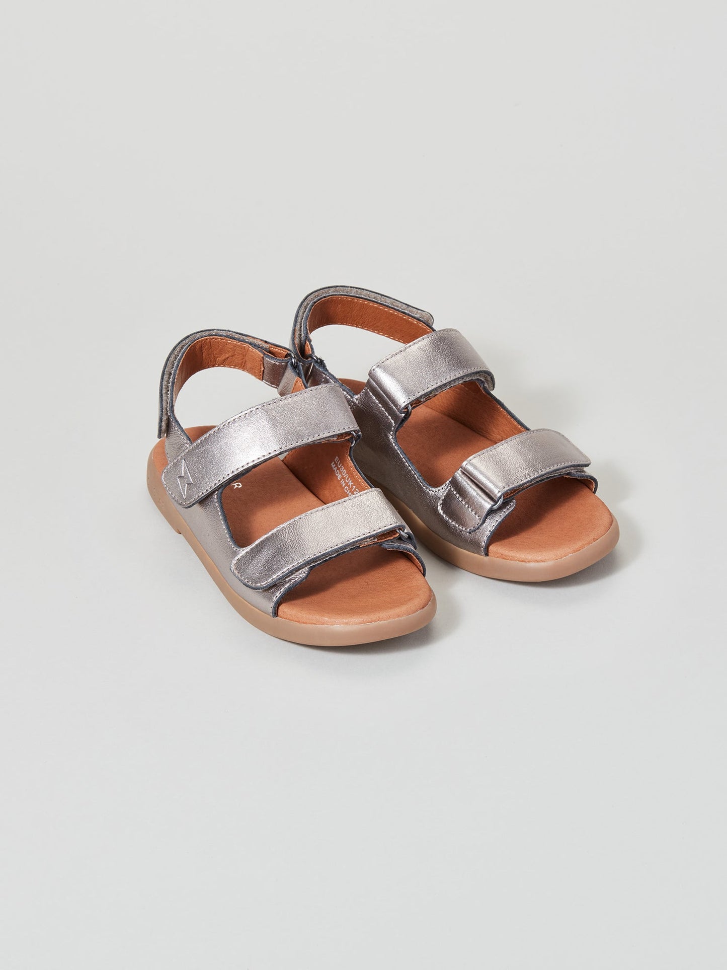 ZIG AND STAR SOLAR JUNIOR SANDAL PEWTER MOON PAIR