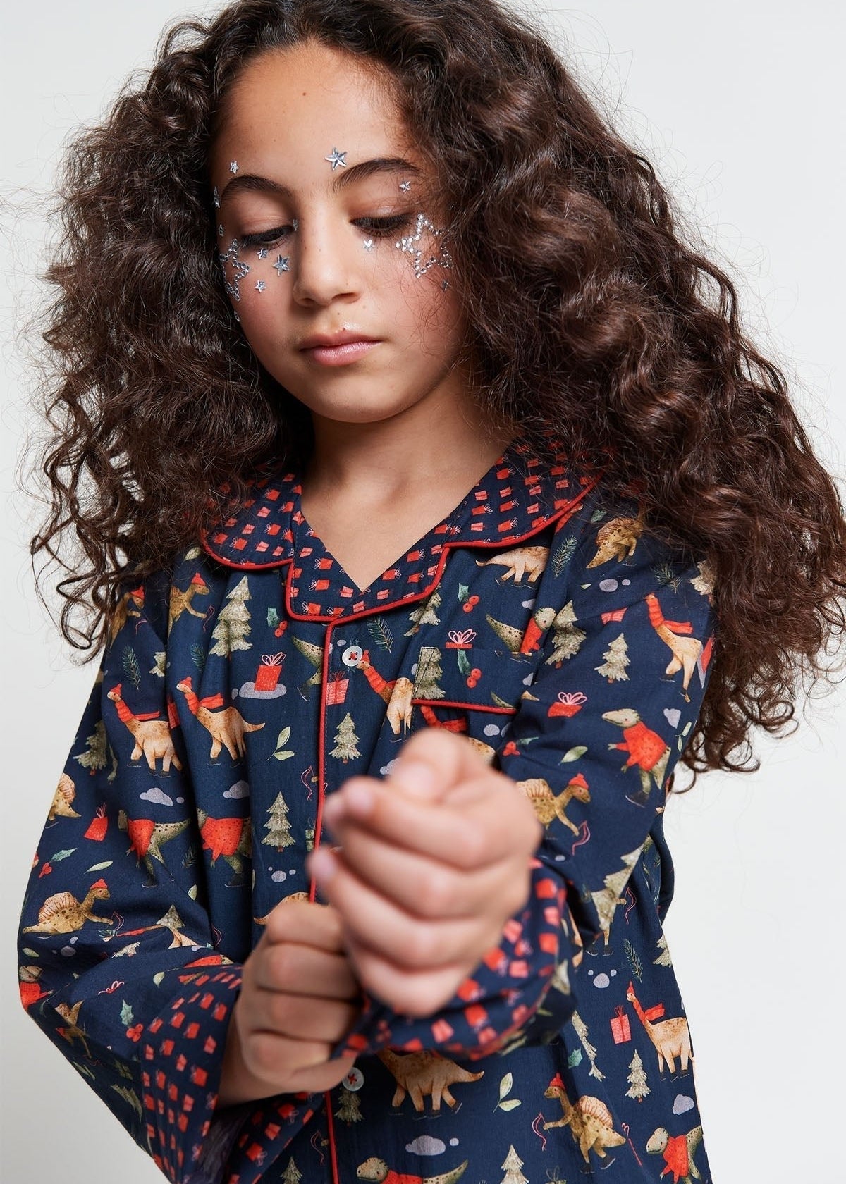a jurassic christmas - organic cotton kids pyjama set - Kutti Lulu