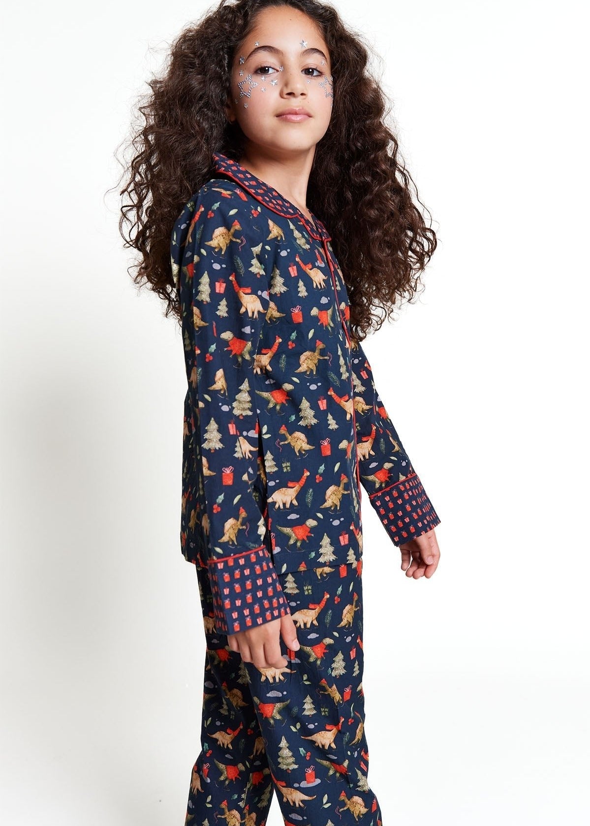 a jurassic christmas - organic cotton kids pyjama set - Kutti Lulu