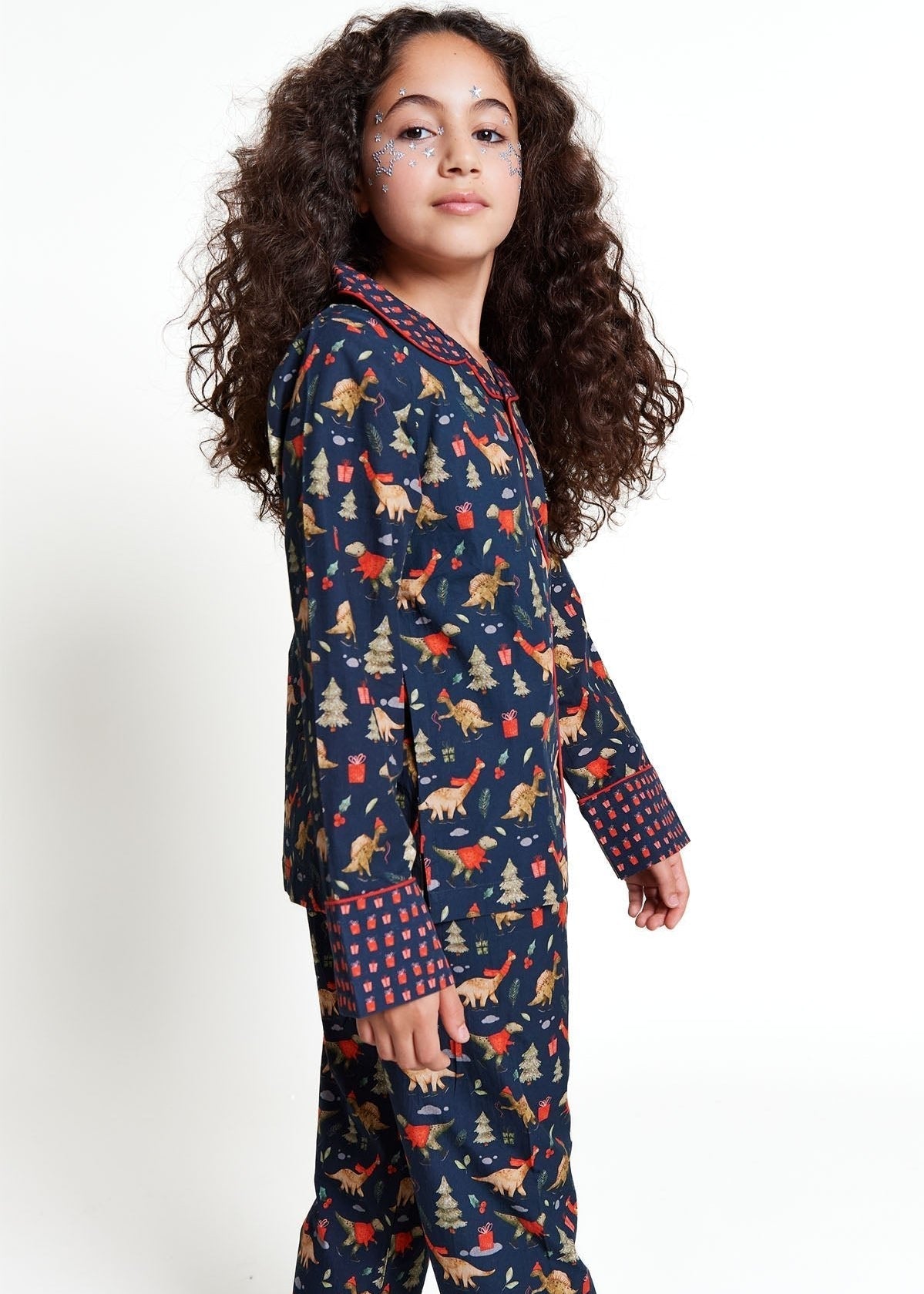 a jurassic christmas - organic cotton kids pyjama set - Kutti Lulu