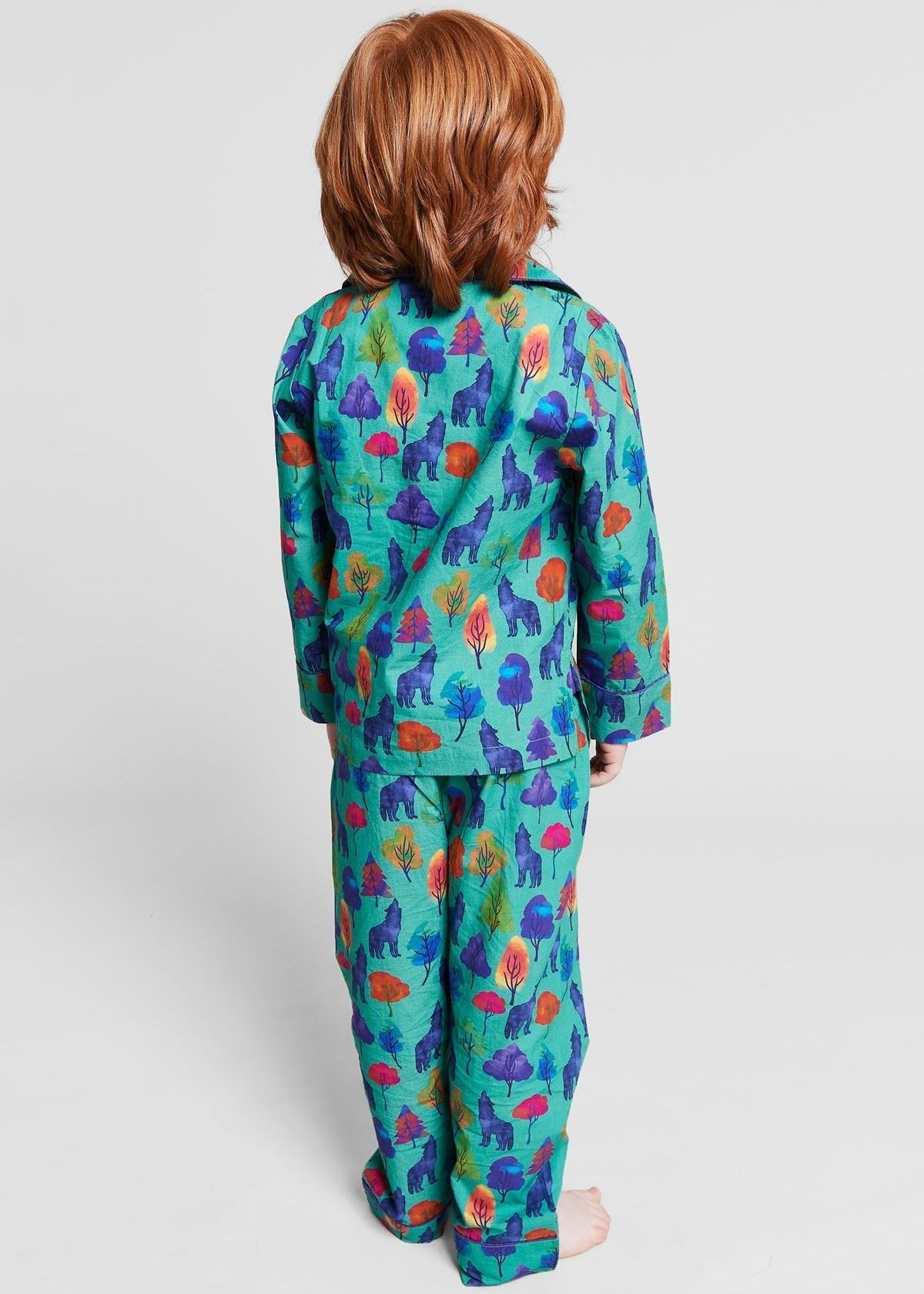 a whimsical howl - organic cotton kids pyjama set - Kutti Lulu