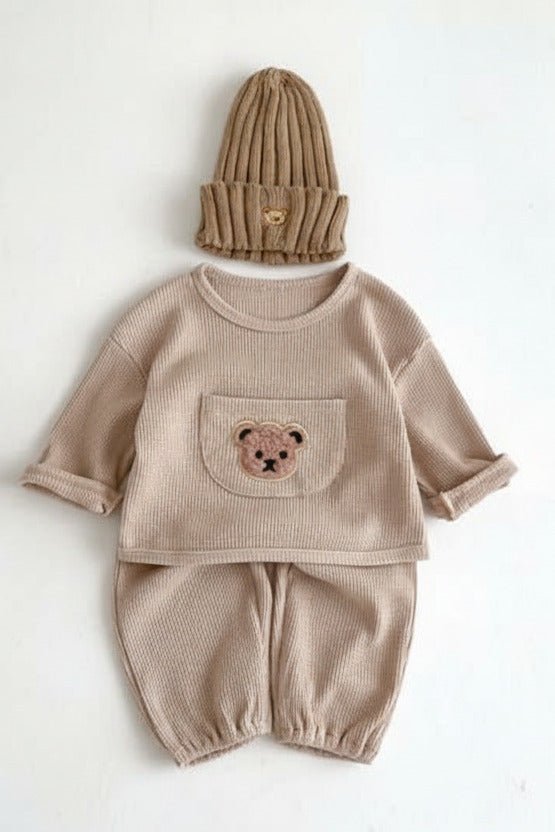The Waffle Bear Tracksuit 100% Cotton - Cozy Crew Club