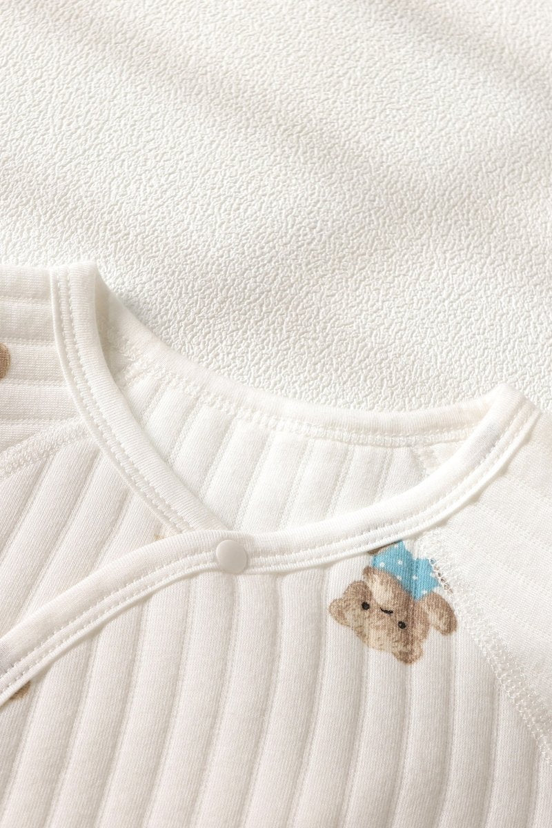 The Charming Bear Boucle Wrap Baby Grow Romper - Cozy Crew Club