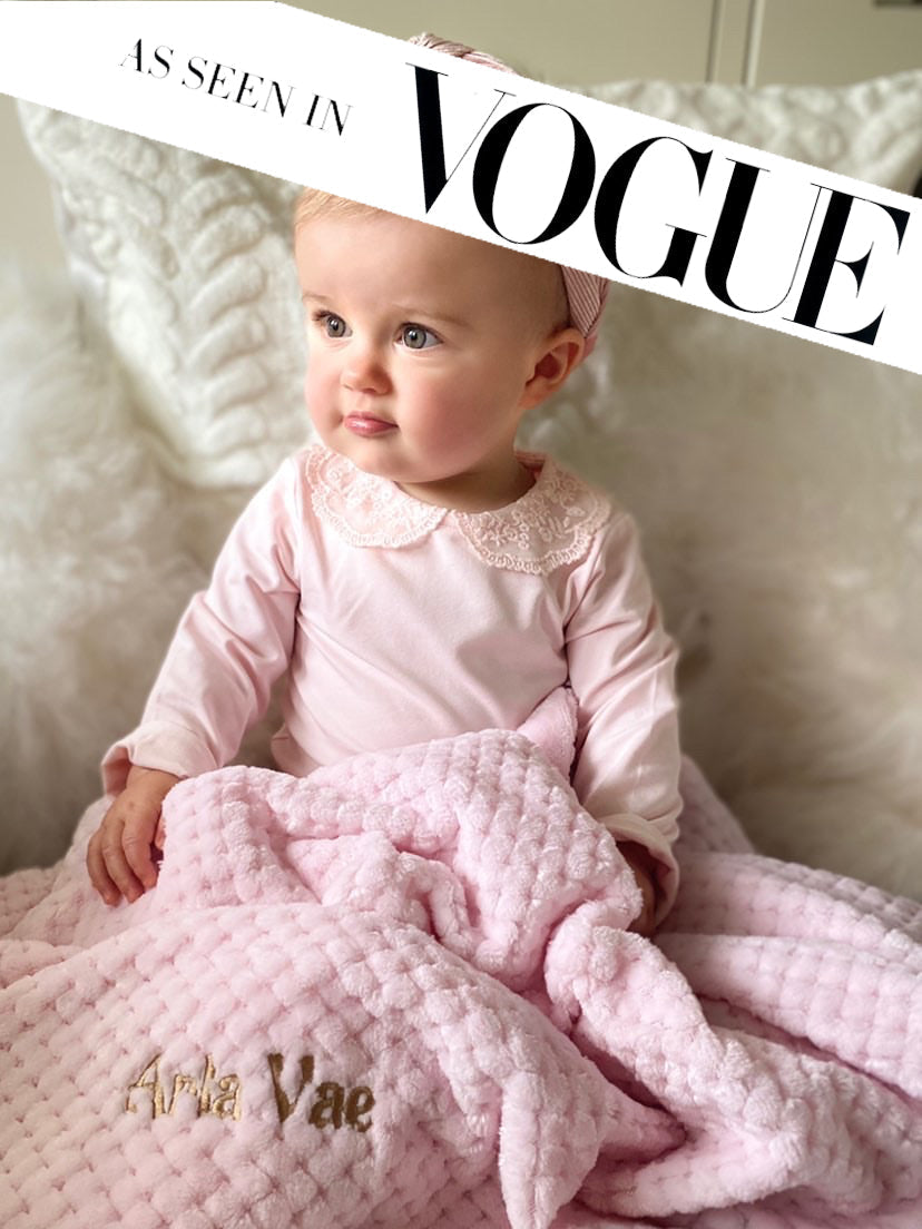 Cocole Personalised Microfibre Soft Baby Blanket in Pink
