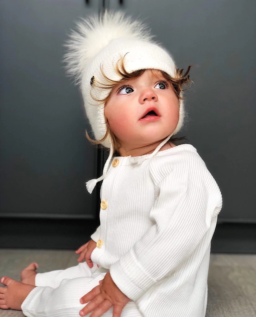 Petite Maison Kids Ivory Cashmere Aviator Hat - Rose & Albert