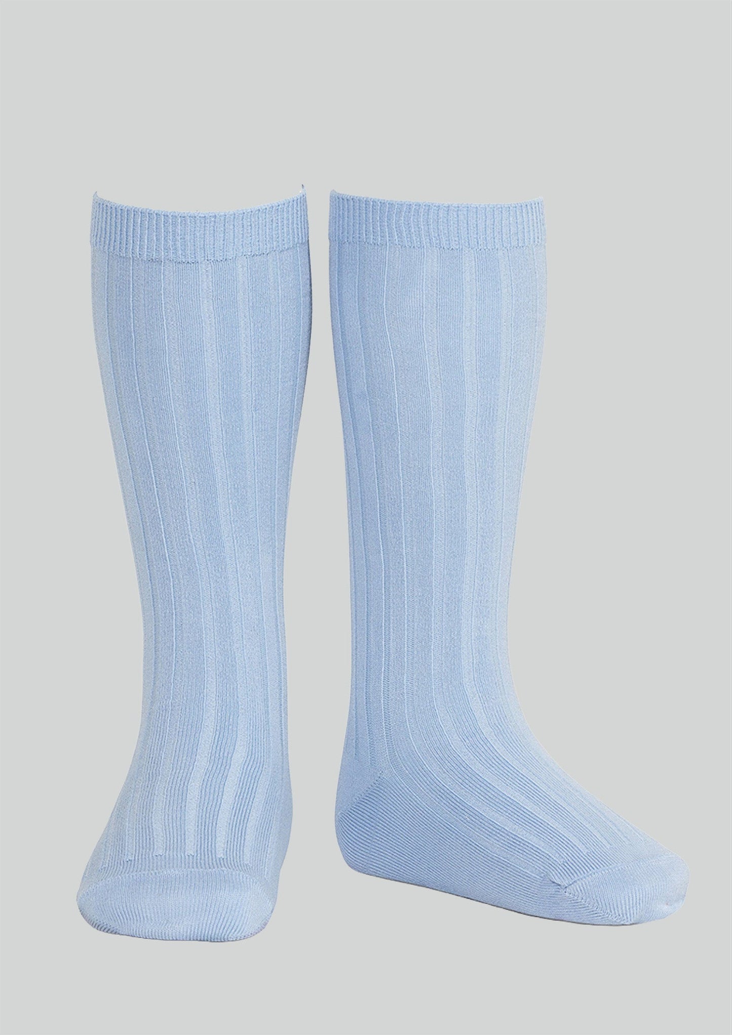 Condor blue ribbed knee socks