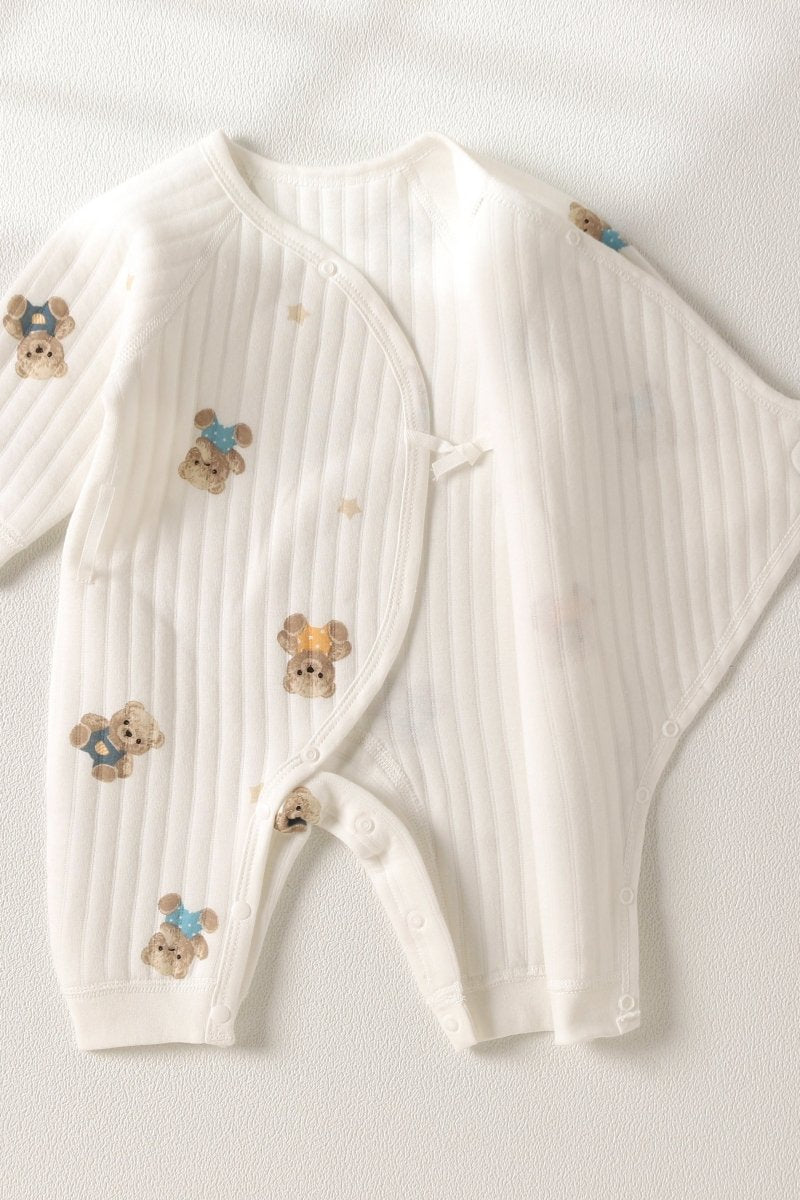 The Charming Bear Boucle Wrap Baby Grow Romper - Cozy Crew Club