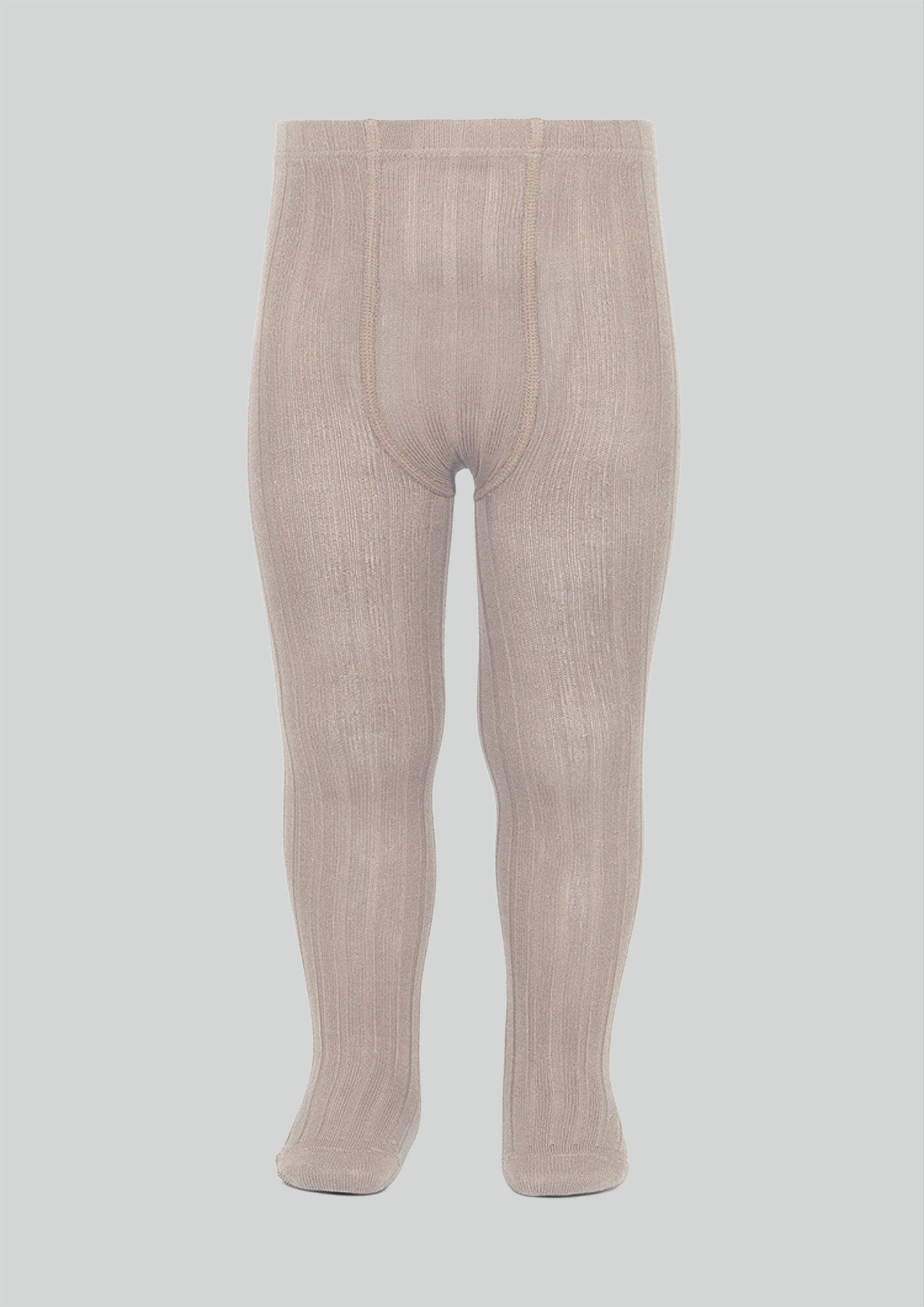 Condor Dark Ribbed Tights in Beige