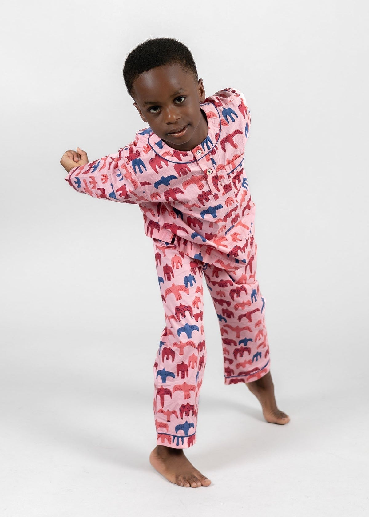 bird song - organic cotton kids pyjama set - Kutti Lulu
