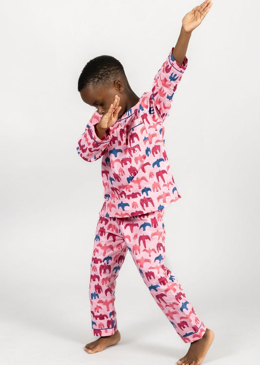 bird song - organic cotton kids pyjama set - Kutti Lulu