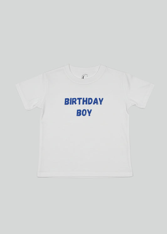 Sample Sale Birthday Boy T Shirt in White