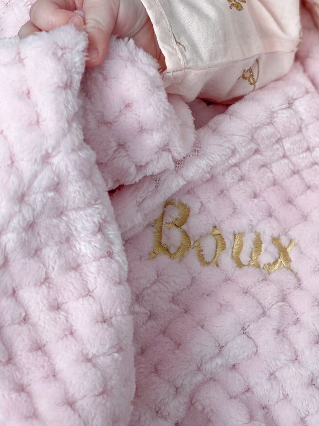 Cocole Personalised Microfibre Soft Baby Blanket in Pink