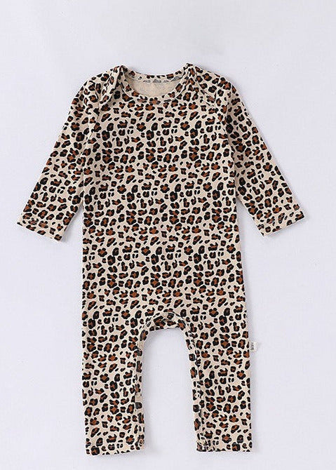 Little Wild One Leopard Print Baby Romper