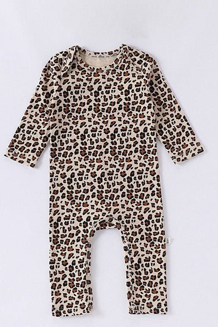 Little Wild One – Leopard Print Baby Romper - Cozy Crew Club