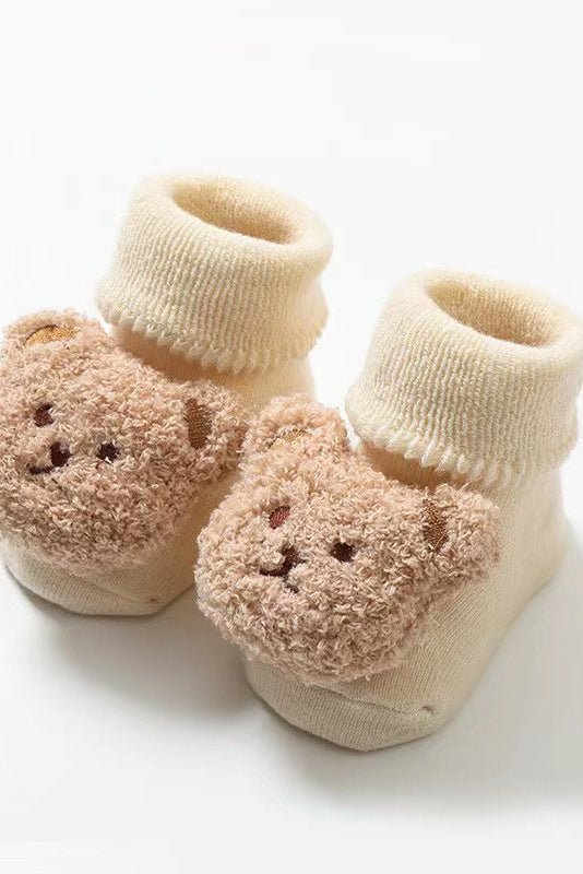 Boucle Teddy Slipper Socks For Little Feet - Cozy Crew Club